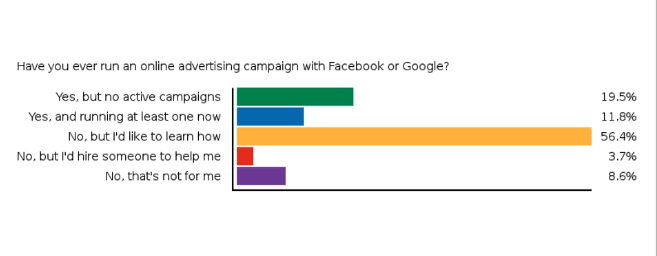 have your run an advertising campaign with google or facebook?