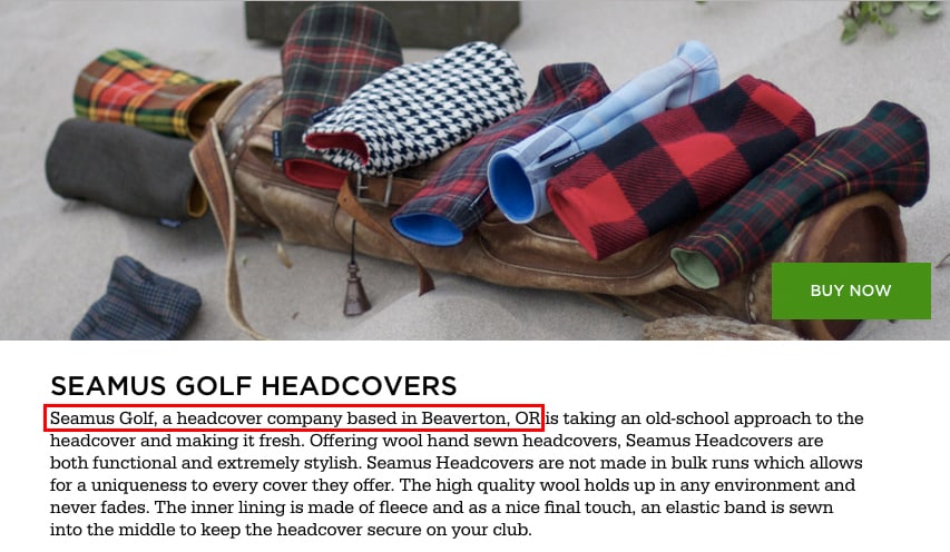 Seamus Gold Headcovers