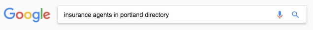 Google Search for Insurance Site