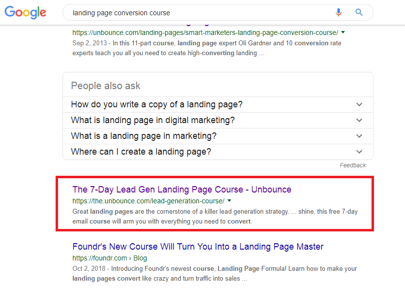 Landing Page Conversion