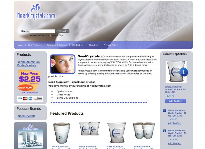NeedCrystals.com E-Commerce Online Store